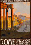 Rome Italy Tourism Travel Vintage Ad Poster Print Masterprint