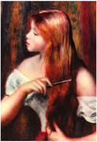 Pierre Auguste Renoir Combing Girl Art Print Poster Poster
