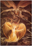 William Blake (The great red dragon and the woman clothed with the sun) Art Poster Print Print