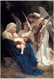 William-Adolphe Bouguereau Song of the Angels Art Print Poster Print