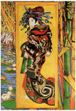Vincent Van Gogh Japonaiserie Oiran after Kesa Eisen Art Print Poster Posters