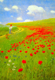 Pal Szinyei Merse Field of Poppies Art Print Poster Masterprint
