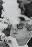 President John F Kennedy Smoking Archival Photo Poster Print Prints