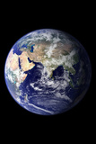 Planet Earth From Space Eastern Hemisphere Black Photo Poster Masterprint