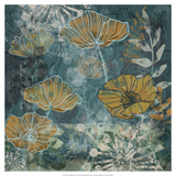 Navy Poppies II Giclee Print by Maria Woods