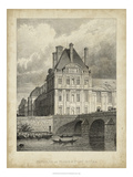 Pavillon de Flore and Pont Royal Giclee Print by A. Pugin
