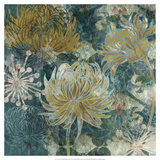 Navy Chrysanthemums II Reproduction procédé giclée par Maria Woods