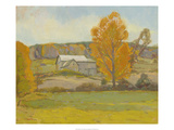 Fall Barn Giclee Print by Stephen Calcasola