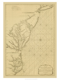 Coastal Chart of the East Coast Giclee Print by Captain N. Holland