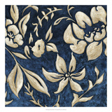 Indigo and Cream Brocade II Premium Giclee Print by Chariklia Zarris
