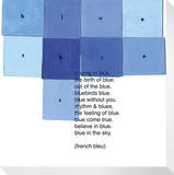 Blue Squares (French Bleu) Stretched Canvas Print by  KOCO