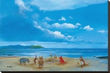 Pooh And Friends At The Seaside Limitierte Auflage auf Leinwand von Peter Ellenshaw