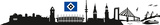 HSV Skyline Mit Logo 2 Sheets wandtattoos