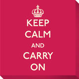 Keep Calm and Carry On (Red) Płótno naciągnięte na blejtram - reprodukcja