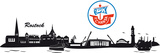 FC Hansa Rostock Skyline mit Logo 2 Sheets wandtattoos