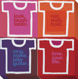 Four Shirts Stretched Canvas Print by  KOCO