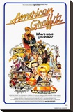 American Graffiti Stretched Canvas Print