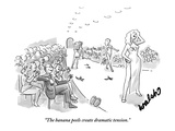 "The banana peels create dramatic tension." - New Yorker Cartoon Premium Giclee Print by Liam Walsh
