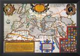 Map Of The Roman Empire Framed Giclee Print by Abraham Oertel