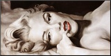 Reclined Marilyn Mounted Print by Frank Ritter
