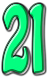 Number 21 PAPPFIGUREN IN LEBENSGRÖSSE