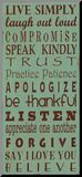 Live Simply Mounted Print