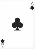 Ace of Clubs Silhouette découpée