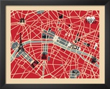 Vintage Map of Paris Art by Ladyleia 