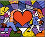 Heart Kids Impressão montada por Romero Britto Heart Kids Impressão montada por Romero Britto