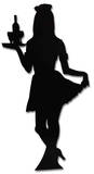 Waitress-Silhouette Silhouette découpée