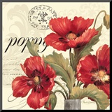 Red and White I Mounted Print by Pamela Gladding