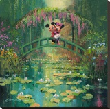 Mickey And Minnie at Giverny Edição limitada em tela por James Coleman Mickey And Minnie at Giverny Edição limitada em tela por James Coleman