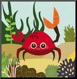 Ocean Friends, Carla Mounted Print by Jenn Ski