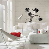 Black Flowers Wall Decal
