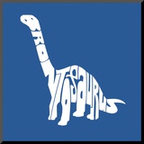 Brontosaurus Mounted Print