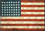 Bandera, 1954 Lámina montada en tabla por Jasper Johns