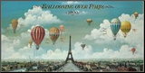 Balonismo em Paris Impressão montada por Isiah and Benjamin Lane