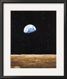 Earth Rise from Moon Print