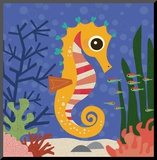 Ocean Friends, Samuel Mounted Print by Jenn Ski