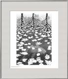 Three Worlds Print by M. C. Escher