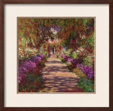 Path in Monet's Garden, Giverny Framed Giclee Print by Claude Monet