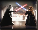 Star Wars-Vader vs Obi Wan Stretched Canvas Print