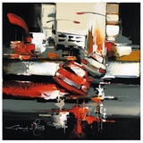 NY Voiture Rouge Print by Christof Monnin