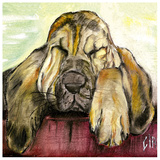 Chien Beige Prints by Clauva 