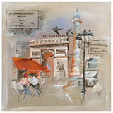 Paris Champs Elysees Poster by Lizie 