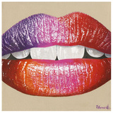 Bouche Arc En Ciel Prints by Joëlle Vermeille