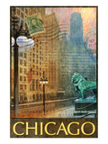 Chicago Lion Impressão giclée premium por Chris Vest Chicago Lion Impressão giclée premium por Chris Vest
