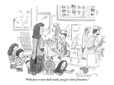 "With four or more kids' meals, you get a shot of bourbon."  - New Yorker Cartoon Premium Giclee Print by Danny Shanahan