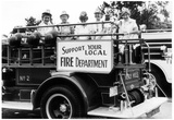 Old Women on Beverly Hills Fire Truck 1978 Archival Photo Poster Posters