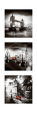 London Bus Triptych I Art by Jurek Nems